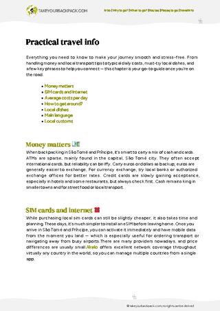example page 5 from our offline Travel Guide for São Tomé and Príncipe